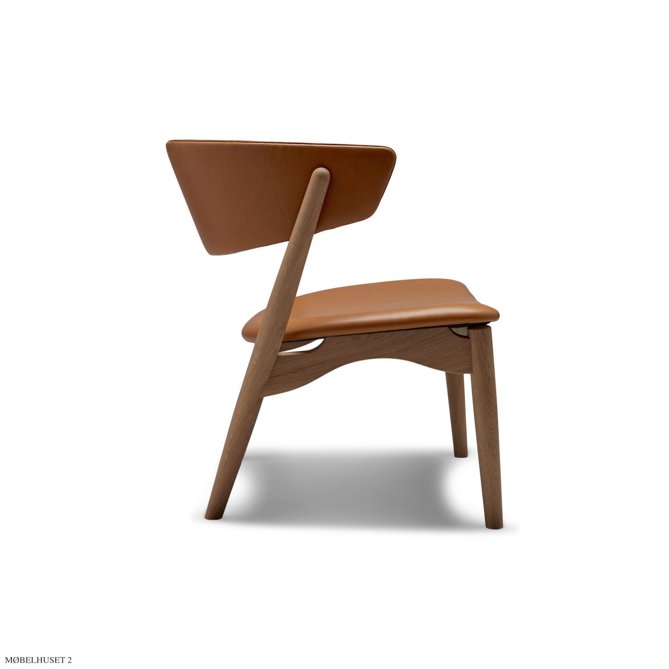 Sibast No 7 Loungestuhl gepolstert | wei� ge�lte Eiche, cognac