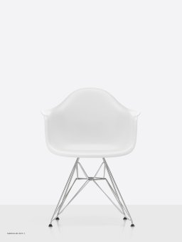 Eames Plastic Armchair (DAR), Verchromt