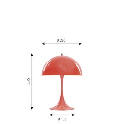 Panthella 250 Bordlampe | Koral