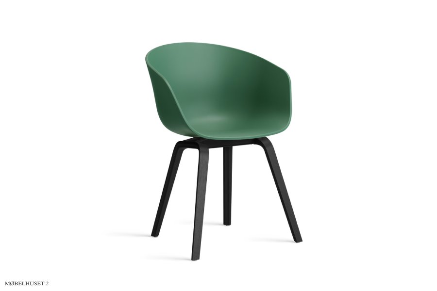 HAY | AAC 22 | Stuhl Schwarz lackierte Eiche Teal Green 2.0
