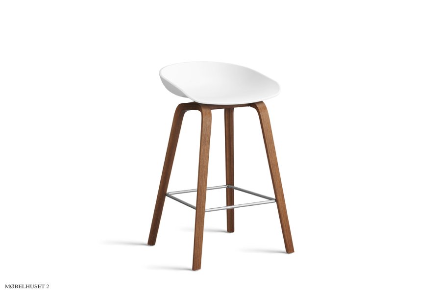 Hay | About a stool | AAS 32 barstol Sortlakeret eg 75 cm White 2.0