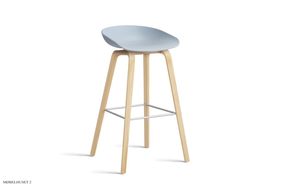 Hay | About a stool | AAS 32 barstol Sortlakeret eg 75 cm Slate Blue 2.0