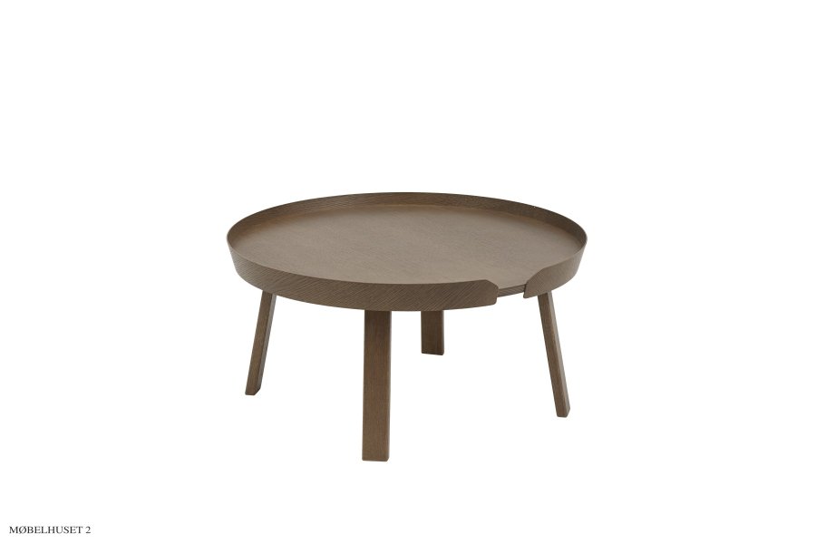 Around Coffee Table Stained dark brown Large