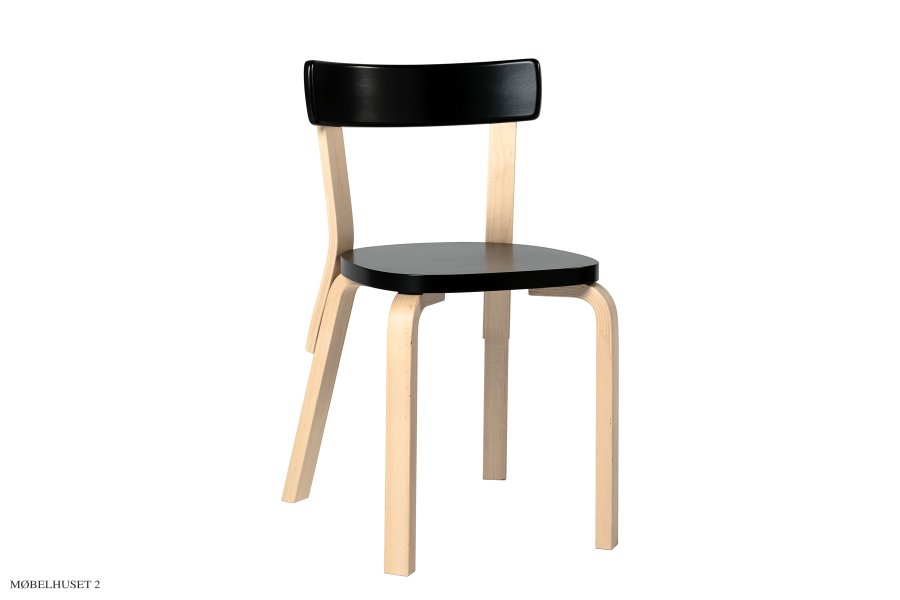 Chair 69 Birke/schwarz lackiert