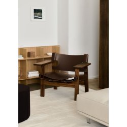 Der Spanische Stuhl | Brge Mogensen | Dunkelbraun Narbenleder