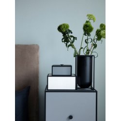 Kubus Vase Lolo, Schwarz