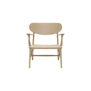 Hans J. Wegner CH22 Loungesessel eiche geseift