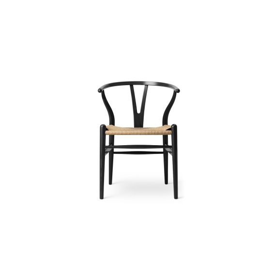 DE | CH24 | Wishbone Chair | Eiche schwarz | Naturgeflecht | MH