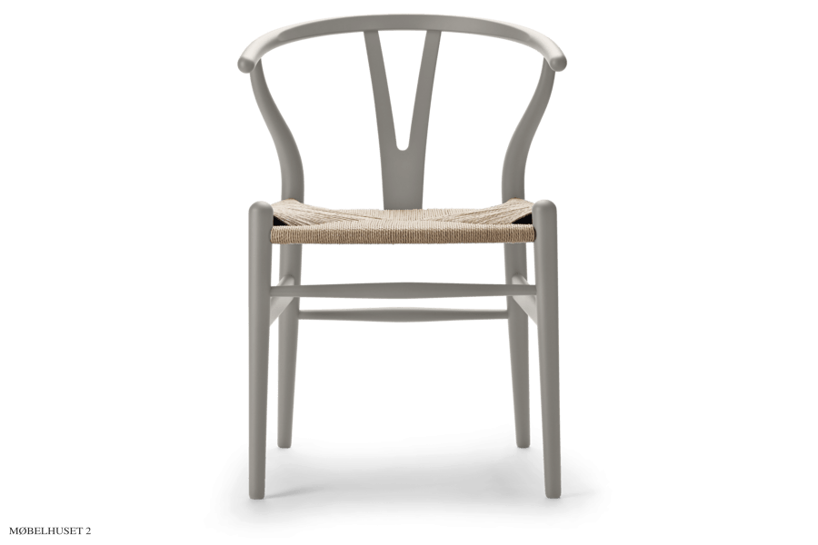 Y-Stuhl CH24 Buche Soft Silbergrau Naturgeflecht