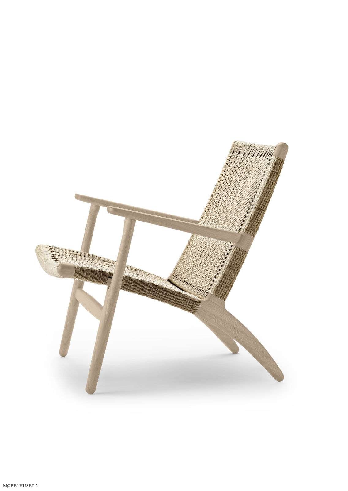 CH25 | Lounge Chair | Eiche seife | Naturgeflecht | MH