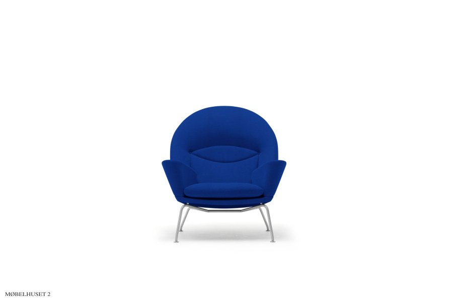 CH468 Oculus Chair | Wegner lnestol Bl&aring; - Hallingdal 750 Uden skammel