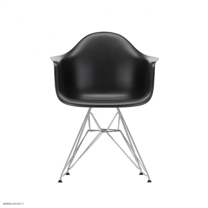 Eames Plastic Armchair (DAR), Verchromt