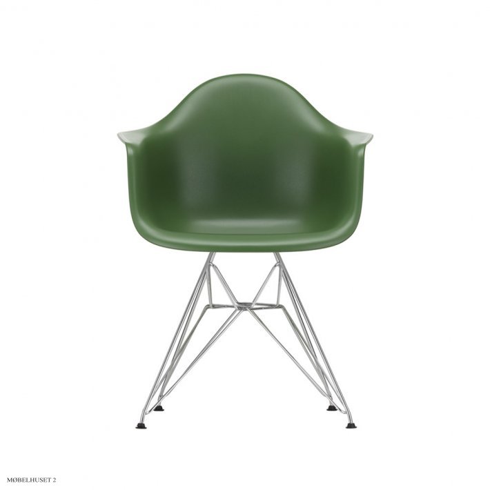 Eames Plastic Armchair (DAR), Verchromt