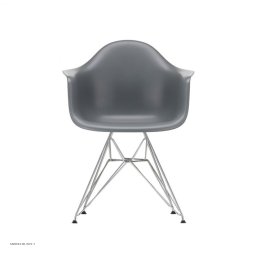 Eames Plastic Armchair (DAR), Verchromt