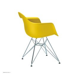 Eames Plastic Armchair (DAR), Verchromt