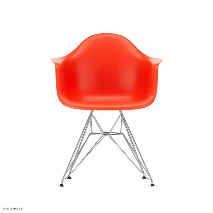 Eames Plastic Armchair (DAR), Verchromt