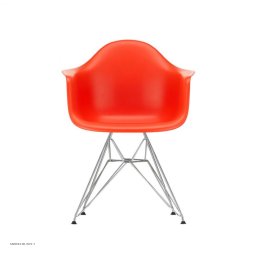 Eames Plastic Armchair (DAR), Verchromt