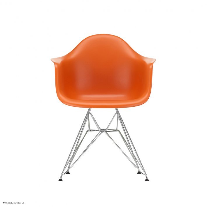 Eames Plastic Armchair (DAR), Verchromt