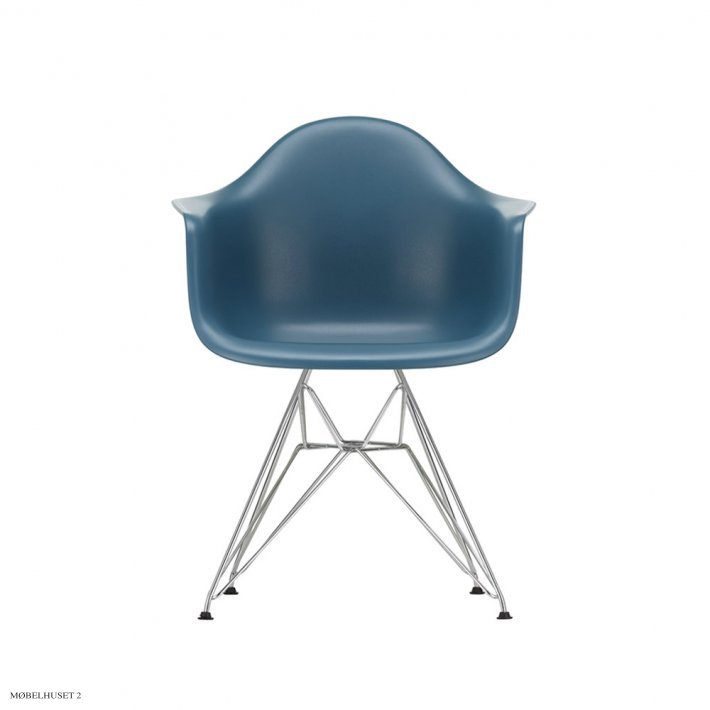 Eames Plastic Armchair (DAR), Verchromt
