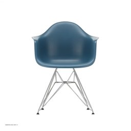 Eames Plastic Armchair (DAR), Verchromt