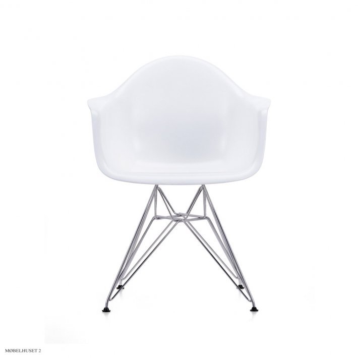 Eames Plastic Armchair (DAR), Verchromt