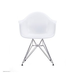Eames Plastic Armchair (DAR), Verchromt