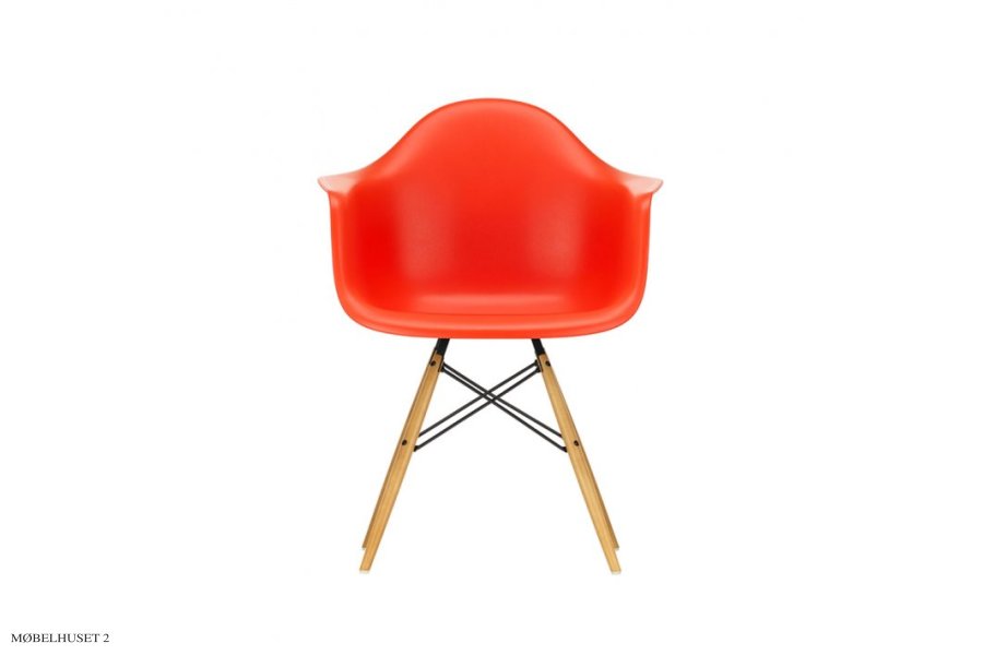 Eames Plastic Armchair (DAW) Poppy Red/Poppy R&oslash;d