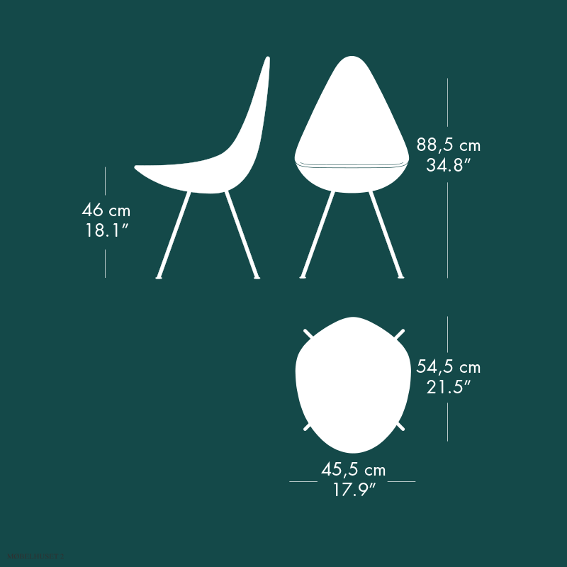 Dr�ben�, monochromer Rahmen | Fritz Hansen