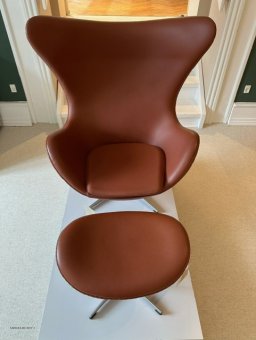 �gget� med skammel i l�der Aura Cognac - Udstillingsmodel