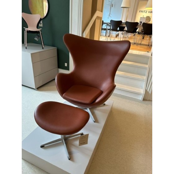 �gget� med skammel i l�der Aura Cognac - Udstillingsmodel