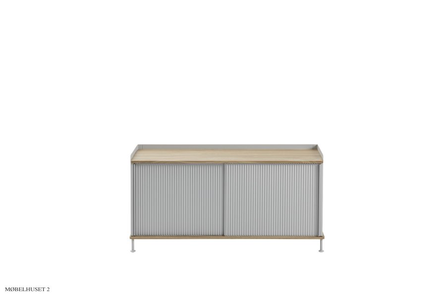 Enfold Sideboard Oak/Grey Low