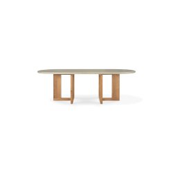 Trestle outdoor dining table