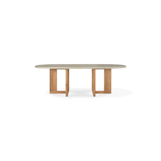 Trestle outdoor dining table