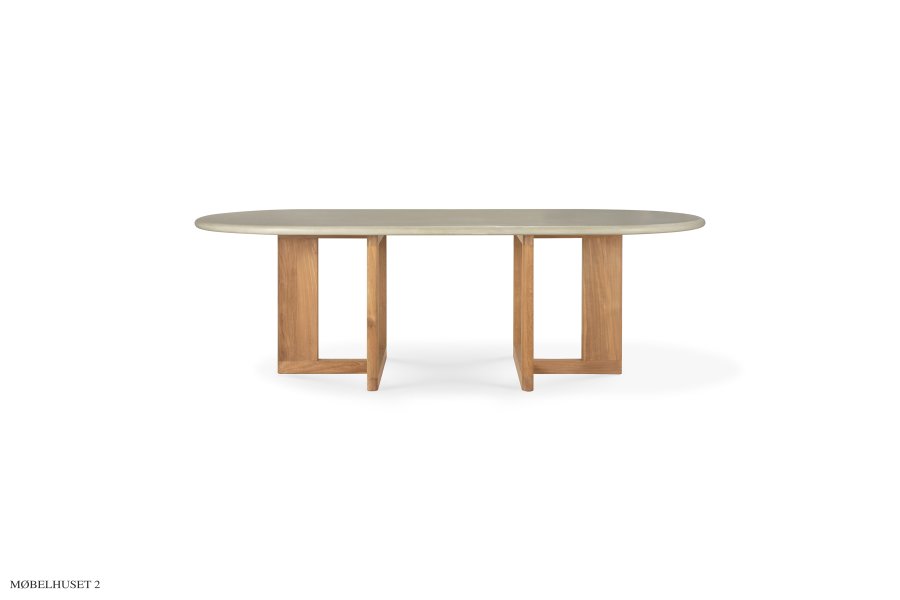 Trestle outdoor dining table