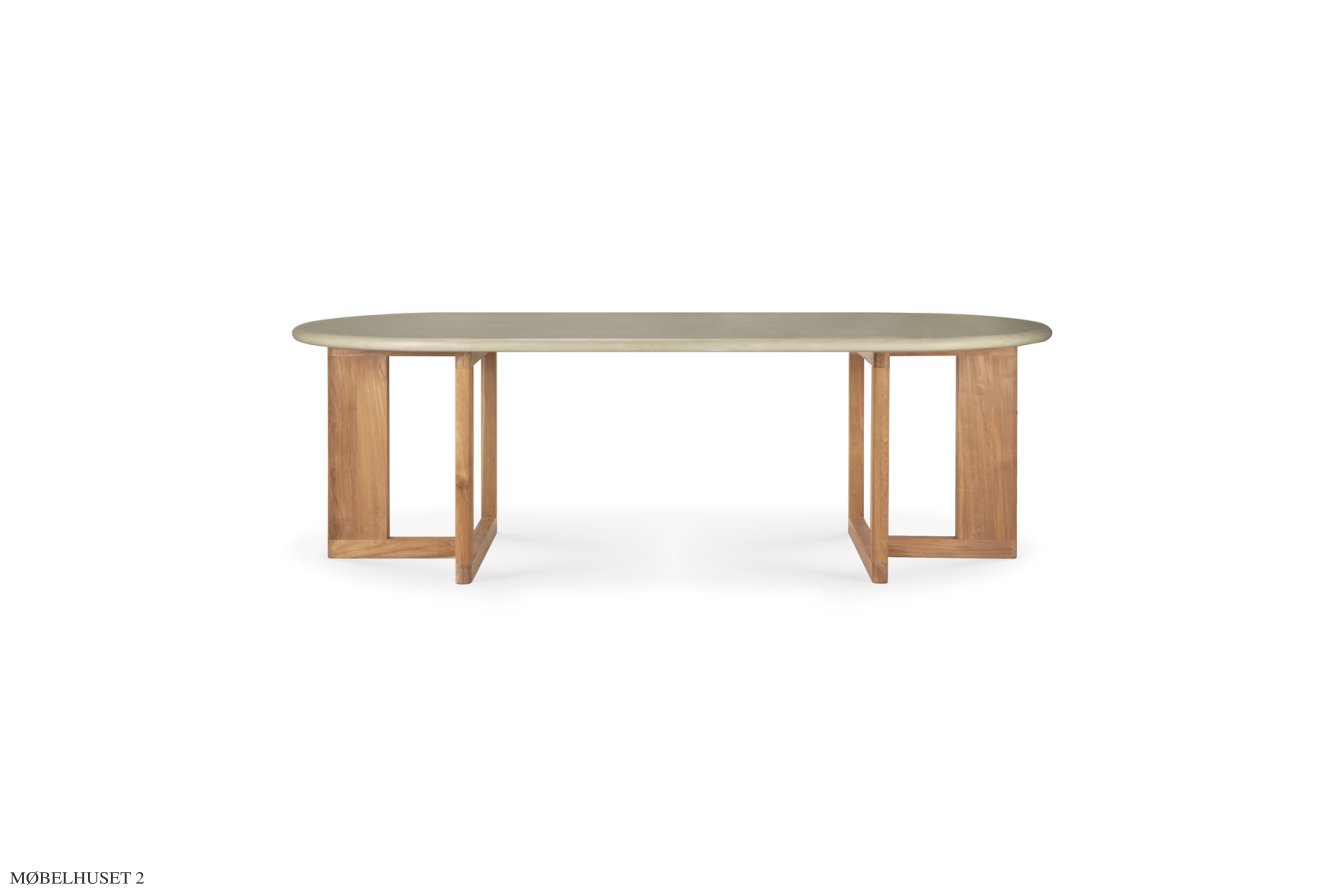 Trestle outdoor dining table