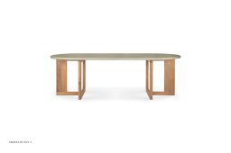 Trestle outdoor dining table