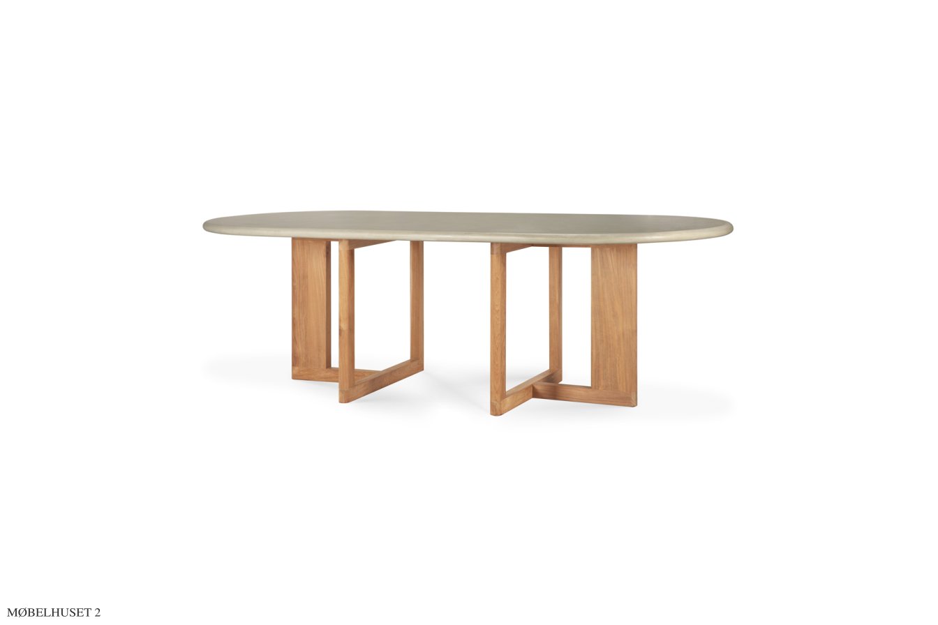 Trestle outdoor dining table