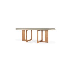 Trestle outdoor dining table