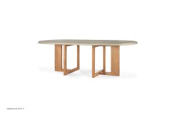 Trestle outdoor dining table
