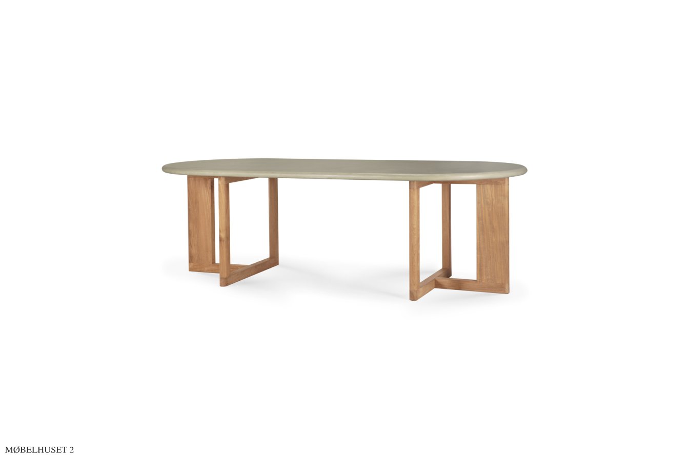 Trestle outdoor dining table