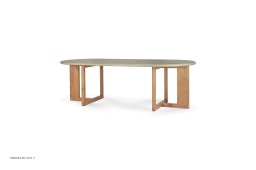 Trestle outdoor dining table