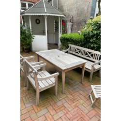 Drachmann-Gartenset: 1 Tisch, 2 St�hle und 1 Bank � Ausstellungsmodell