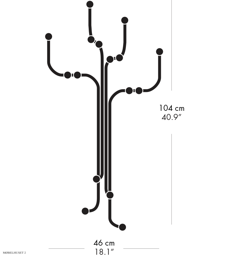 Coat Tree� Wall, hell grau | Fritz Hansen