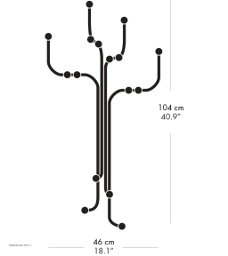 Coat Tree� Wall, hell grau | Fritz Hansen