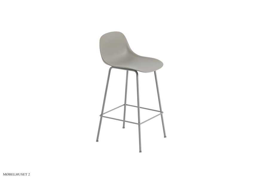 Fiber Counter Stool, mit R�ckenlehne  Grey/Grey