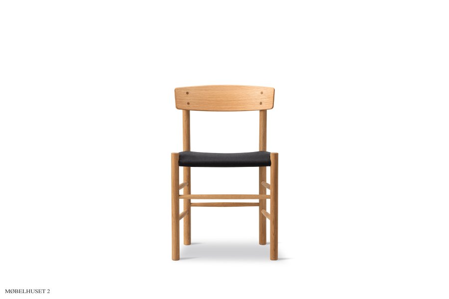 J39 Folkestolen | S�depolstret Kanvas Sort Eg olie