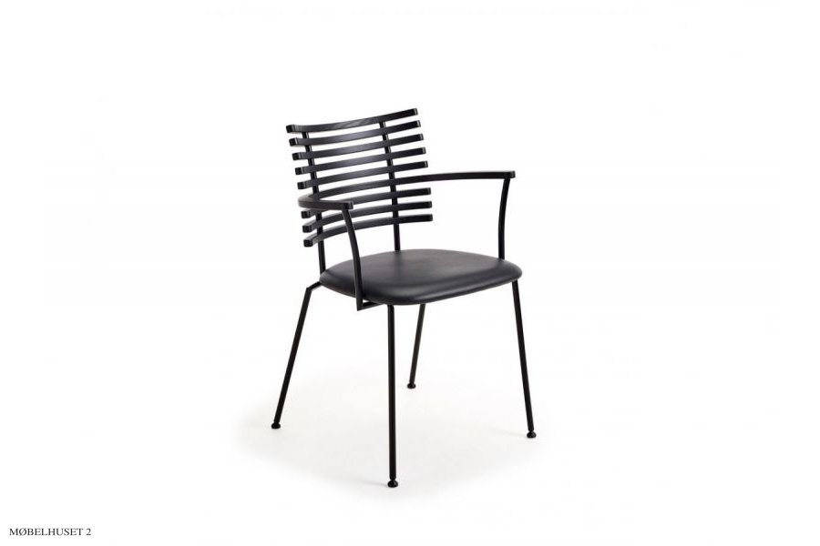Tiger armstol i sort stel | GM 4106 A