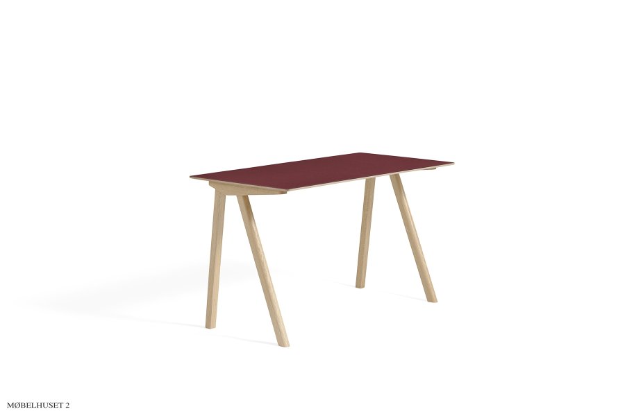 CPH90 skrivebord | Eg Eg Burgundy linoleum