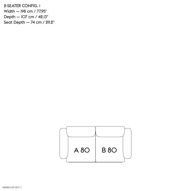 In Situ Modular Sofa, 2-seater