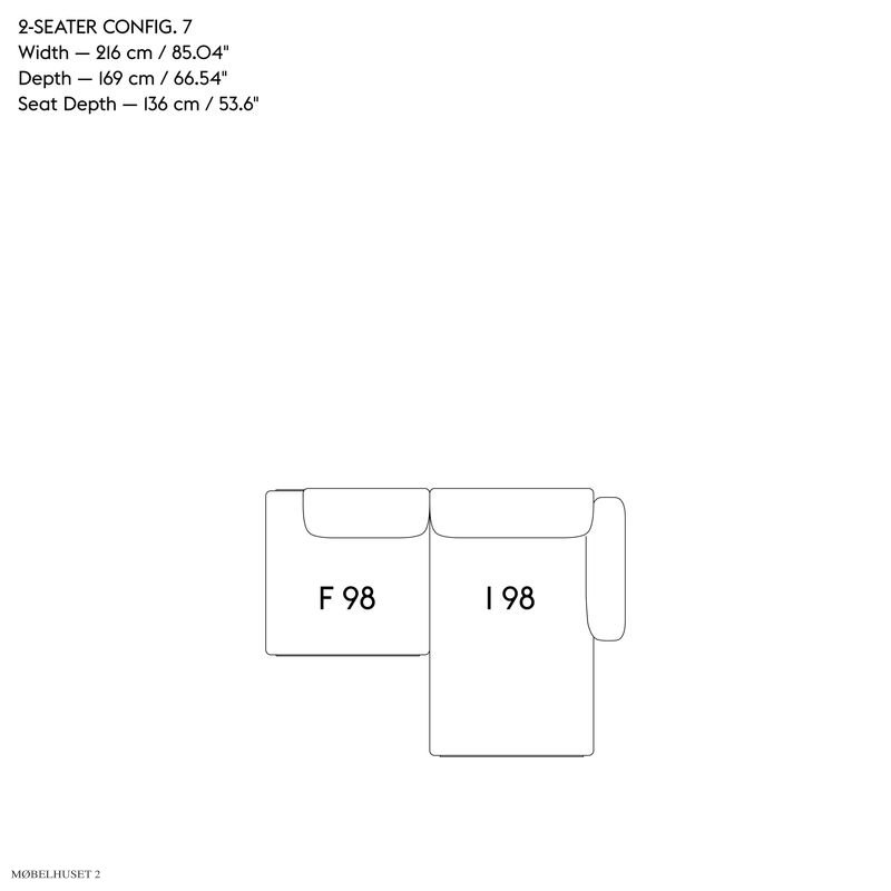 In Situ Modular Sofa, 2-seater